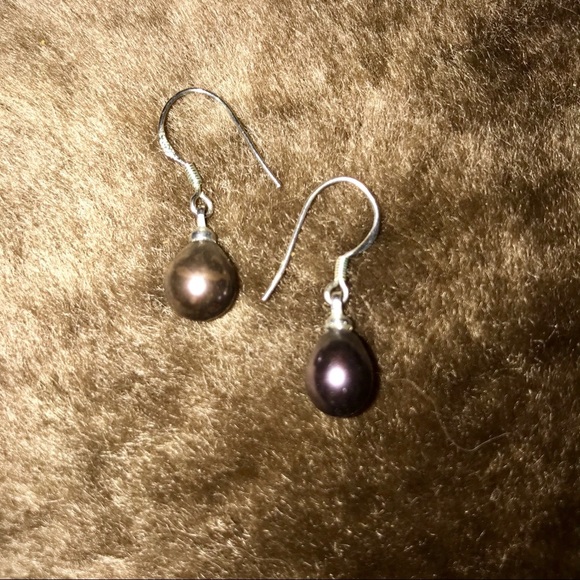 💰925 sterling silver/ Freshwater pearl earrings - Picture 2 of 4
